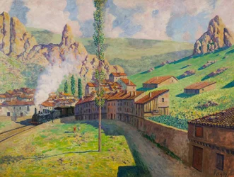 Pancorbo - Vorbeifahrender Zug